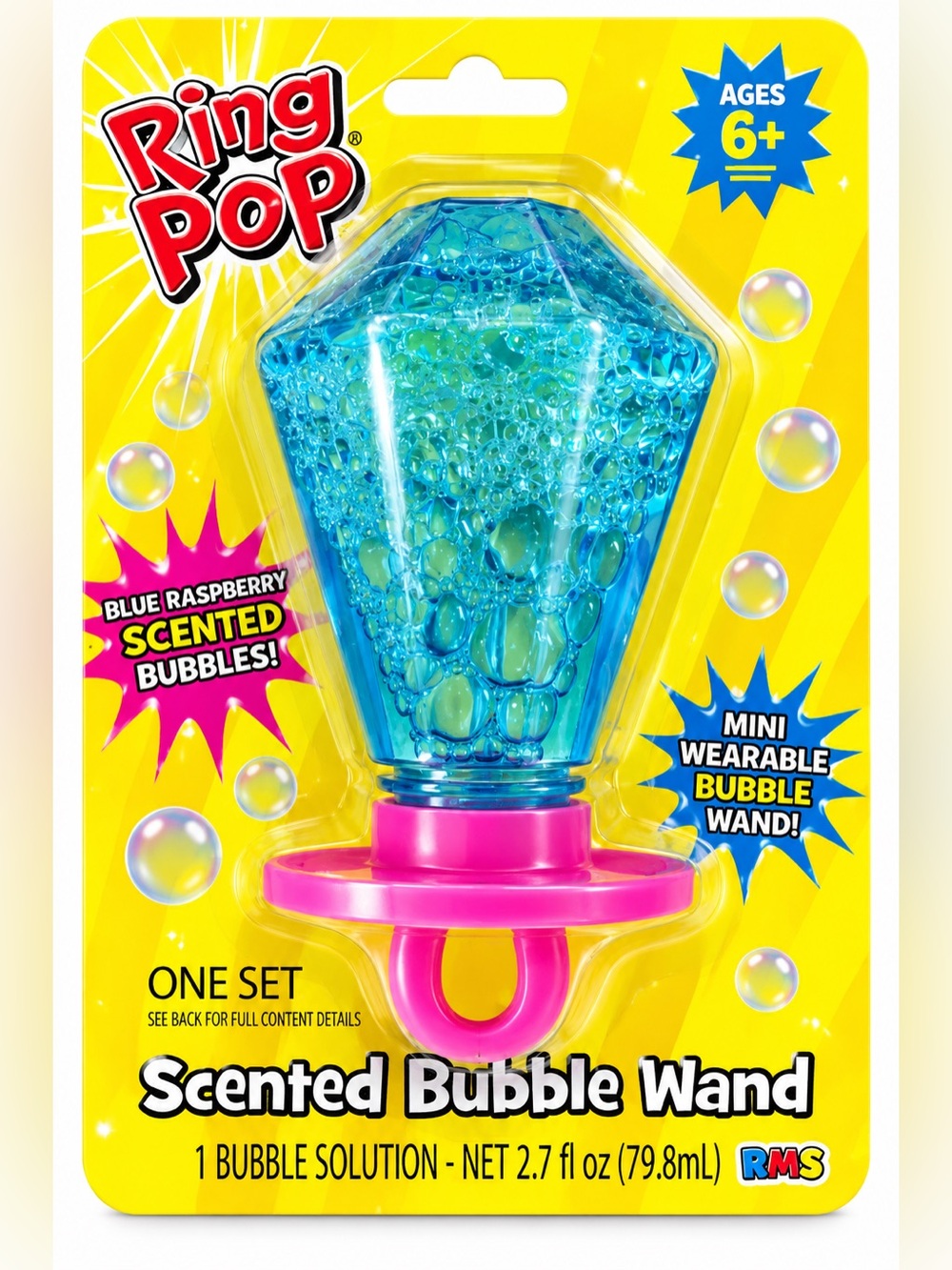 Ring Pop Scented Bubble Wand - Wearable Mini Bubble Toy